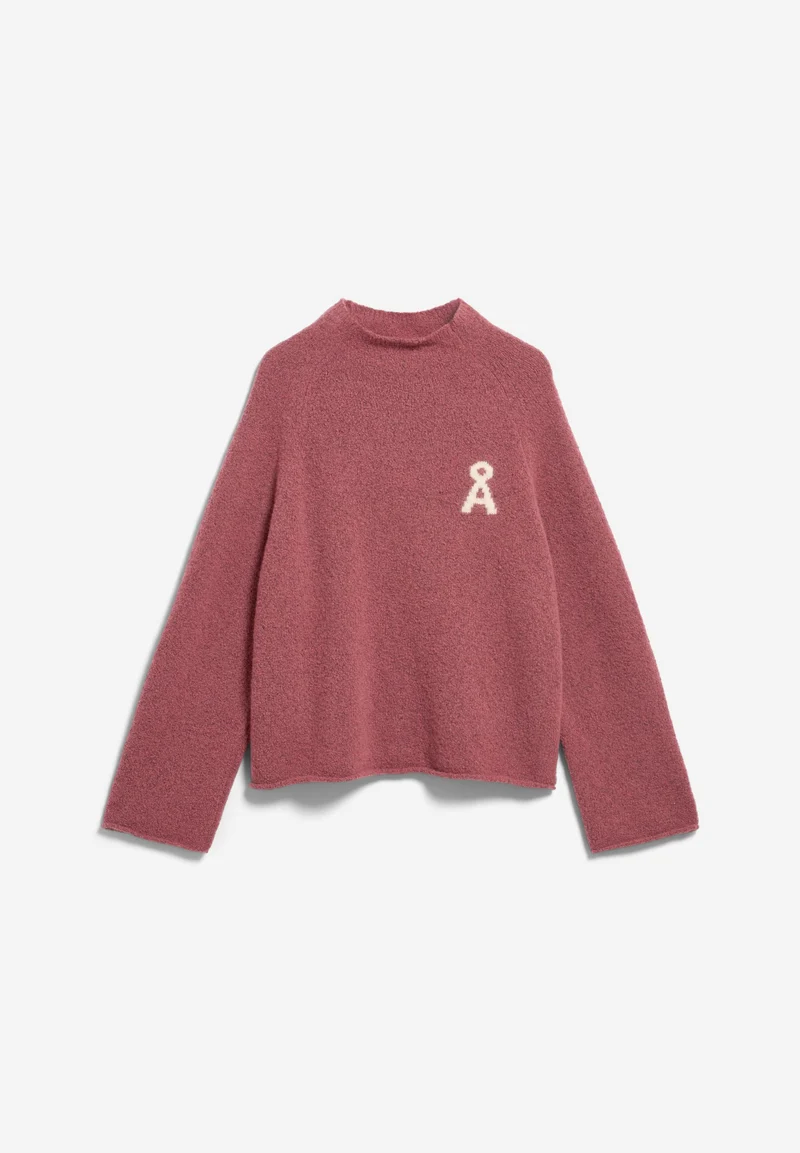 ICONIC Å BOUCLÉ-STRICKPULLOVER | velvet ember