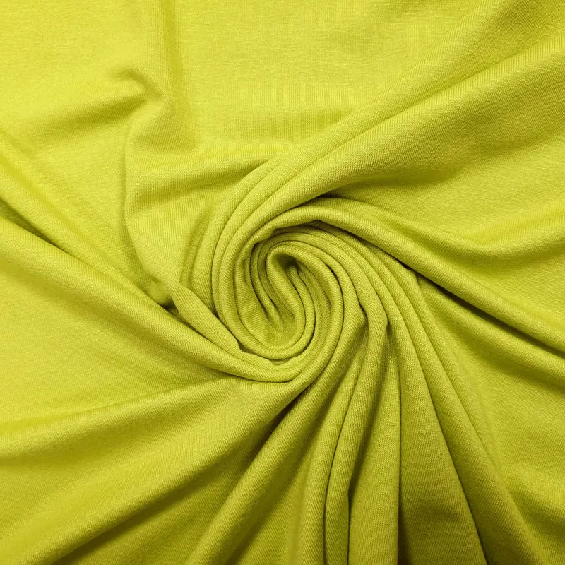 Viskosejersey uni limettengelb