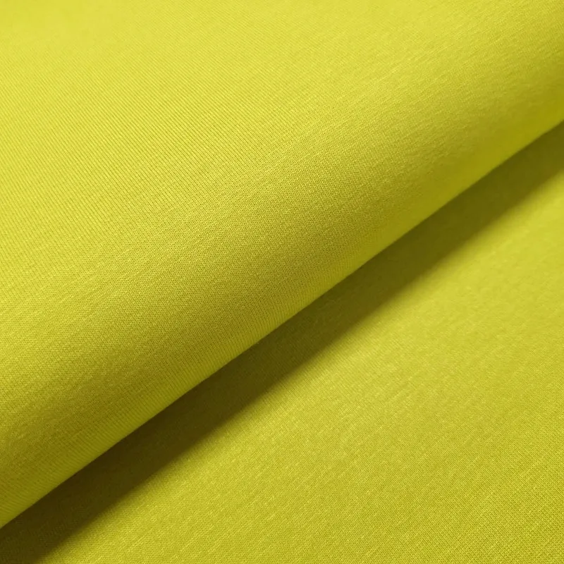 Viskosejersey uni limettengelb