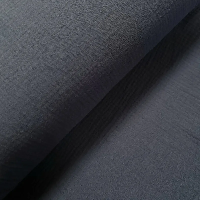 Musselin blaugrau Double Gauze