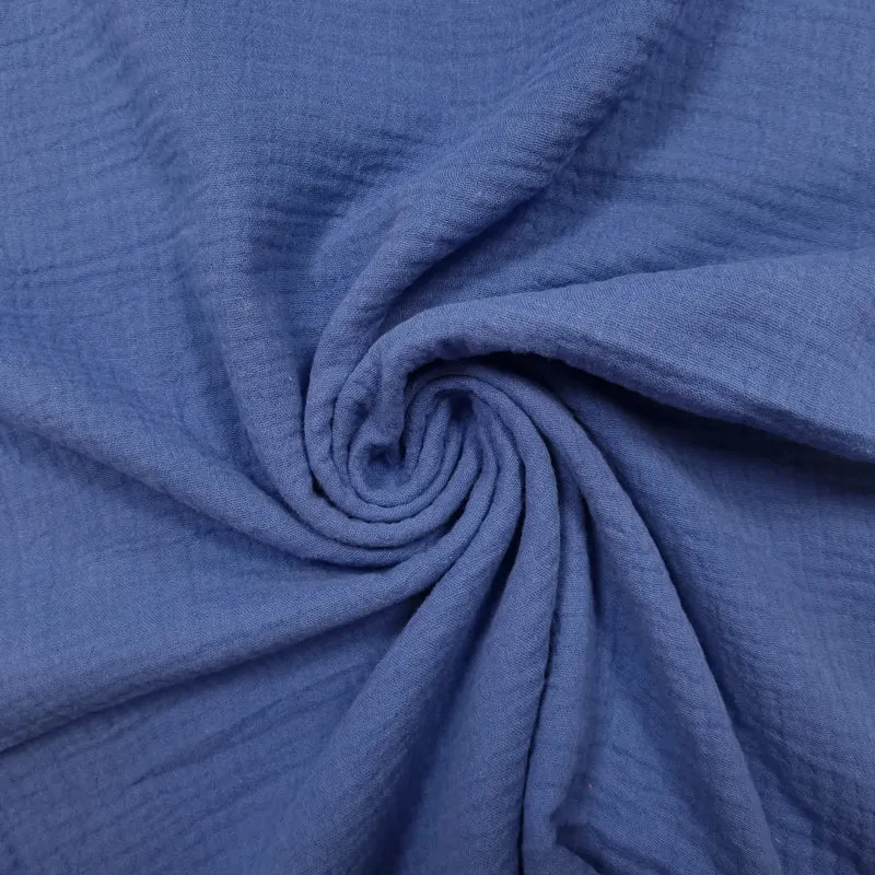 Musselin royalblau Double Gauze