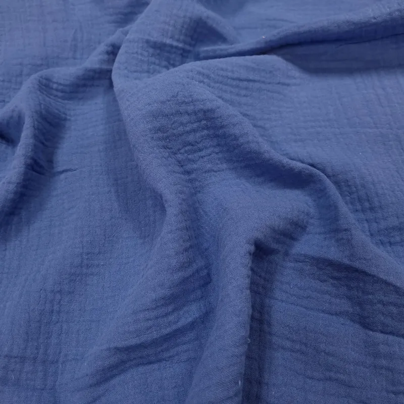 Musselin royalblau Double Gauze