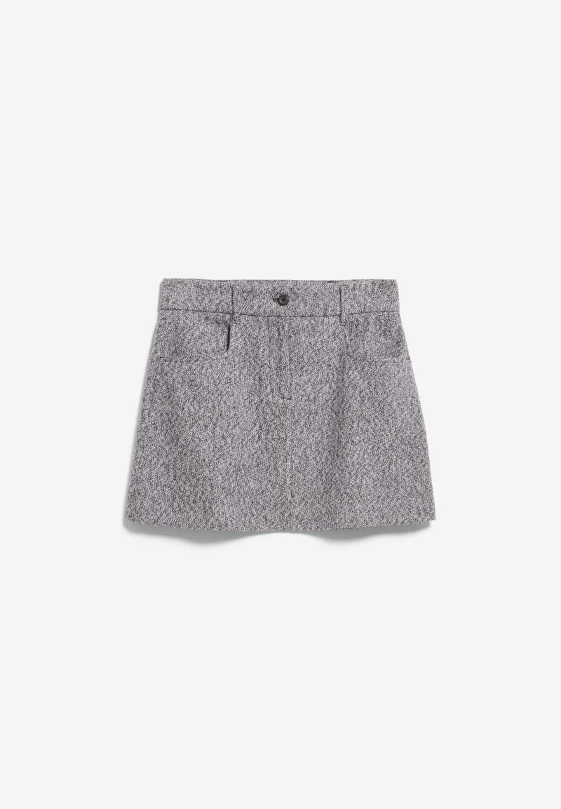 TWEED-ROCK | mid grey melange-oatmilk