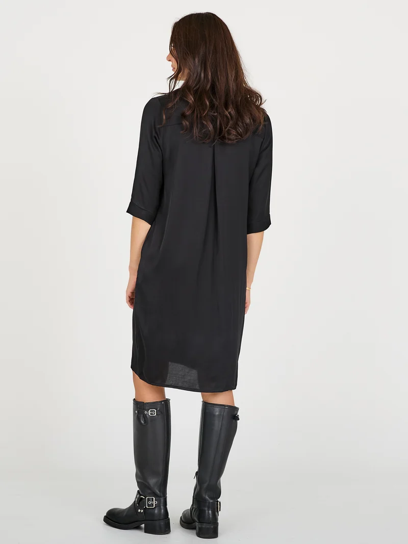 CILJE Tunika-Kleid einfarbig - Schwarz