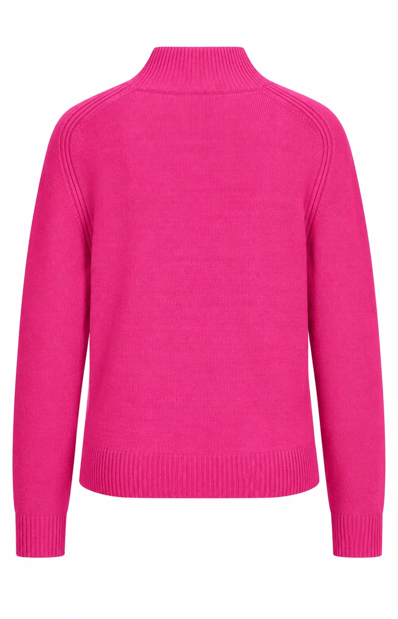 Stehkragenpullover aus edlem Woll-Kaschmir-Mix Pink