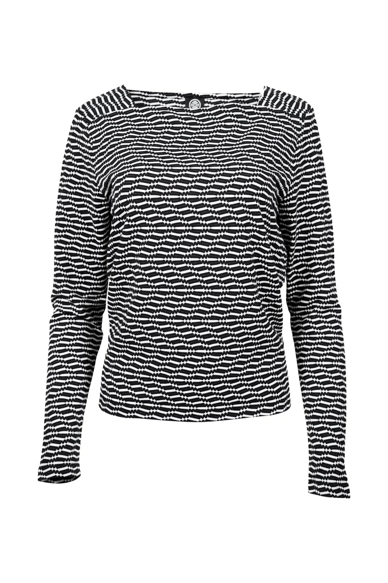 Langarmshirt in Struktur-Qualität
