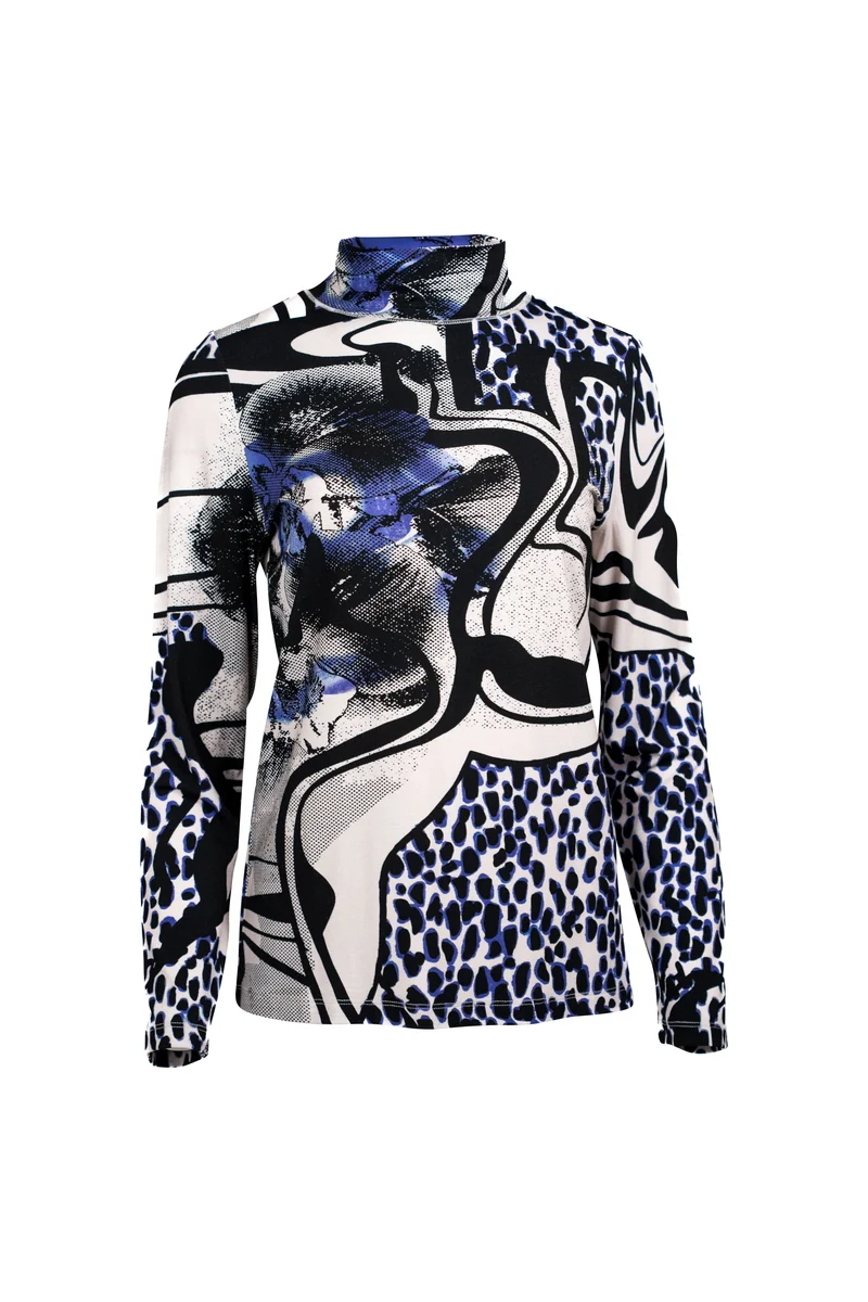 Langarmshirt mit Blickfang-Print – EXKLUSIVDRUCK