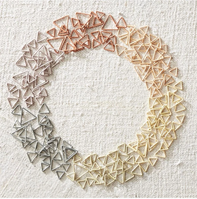 Maschenmarkierer, Triangle earth tones stitch markers, Cocoknits