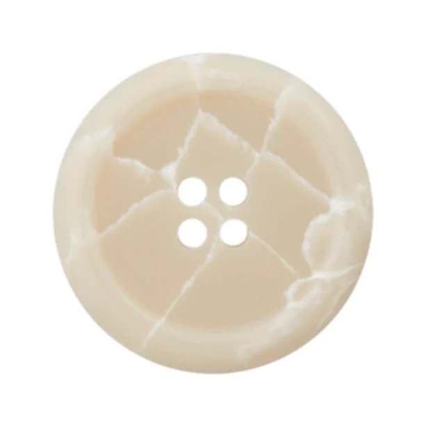 Polyesterknopf 4-Loch, marmoriert, recyceltes Plastic, 23 mm