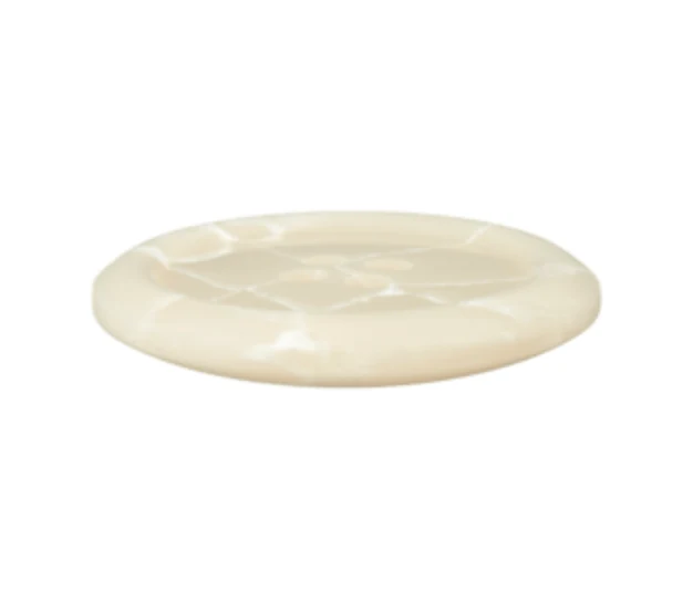 Polyesterknopf 4-Loch, marmoriert, recyceltes Plastic, 23 mm