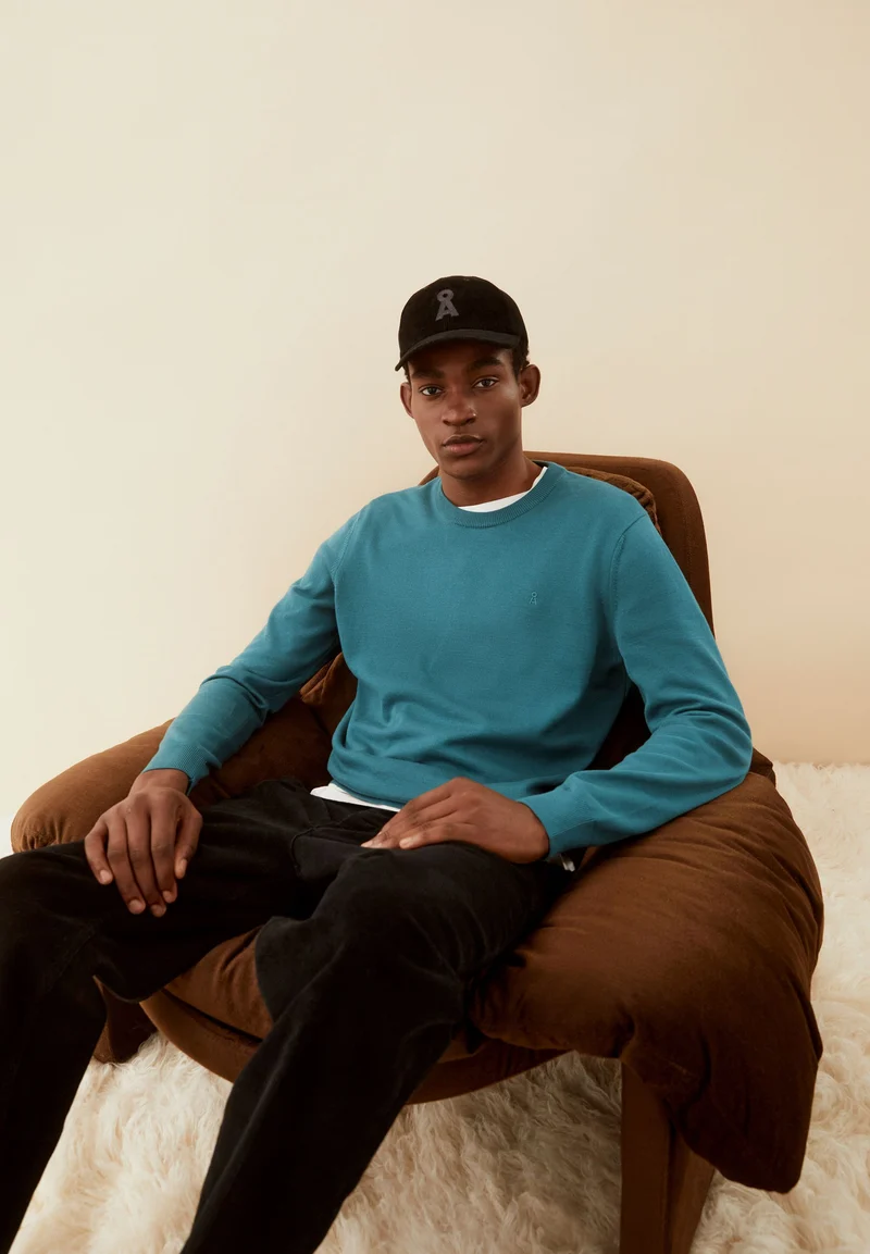 LOUKAA STRICKPULLOVER | petrol velvet