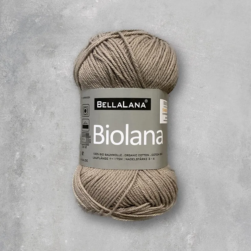 Strick-Set BIOLANA luftiger Cardigan mit Ziergürtel (inkl. Strickanleitung)