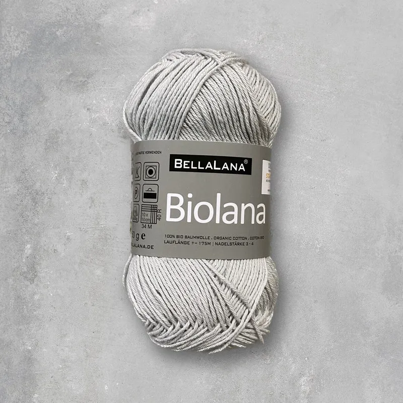 Strick-Set BIOLANA luftiger Cardigan mit Ziergürtel (inkl. Strickanleitung)