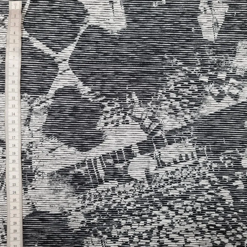 Viskosejersey abstrakt gestreift