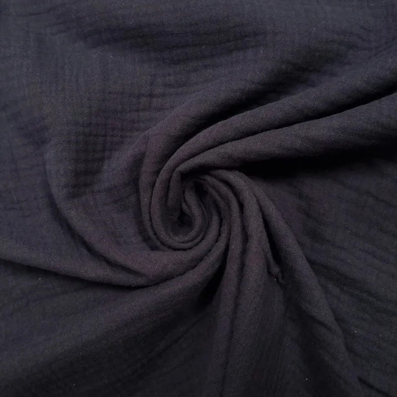 Musselin dunkelblau Double Gauze