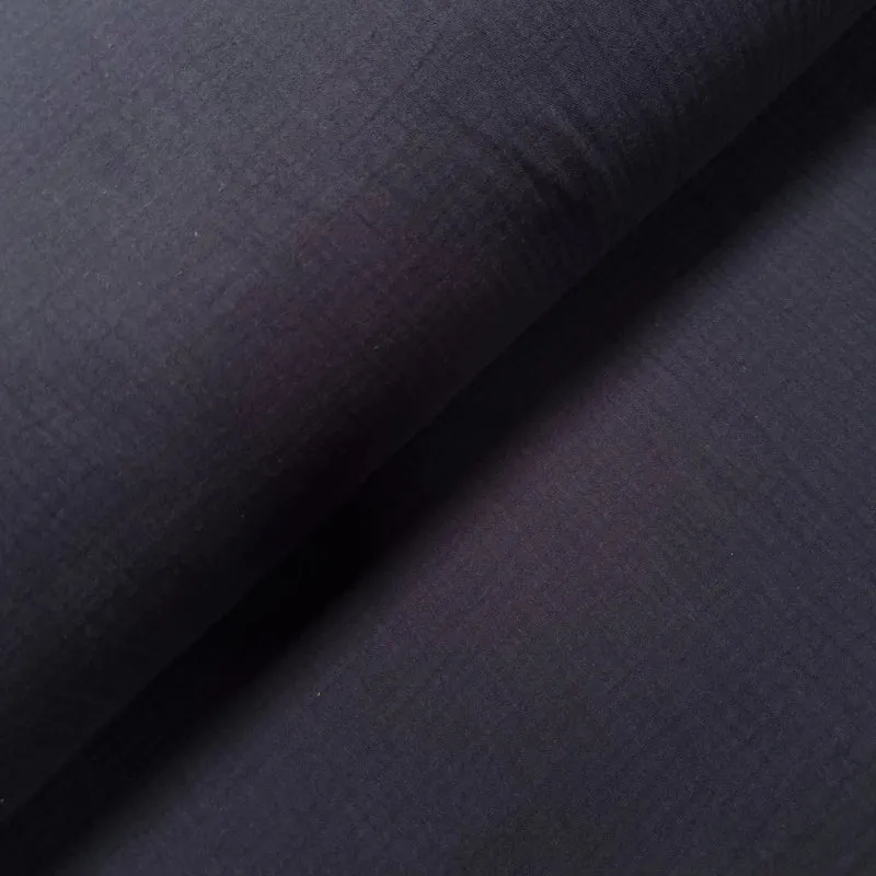 Musselin dunkelblau Double Gauze