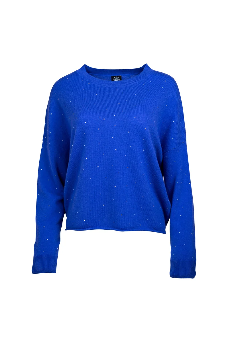 Steinchenpullover mit Kaschmir