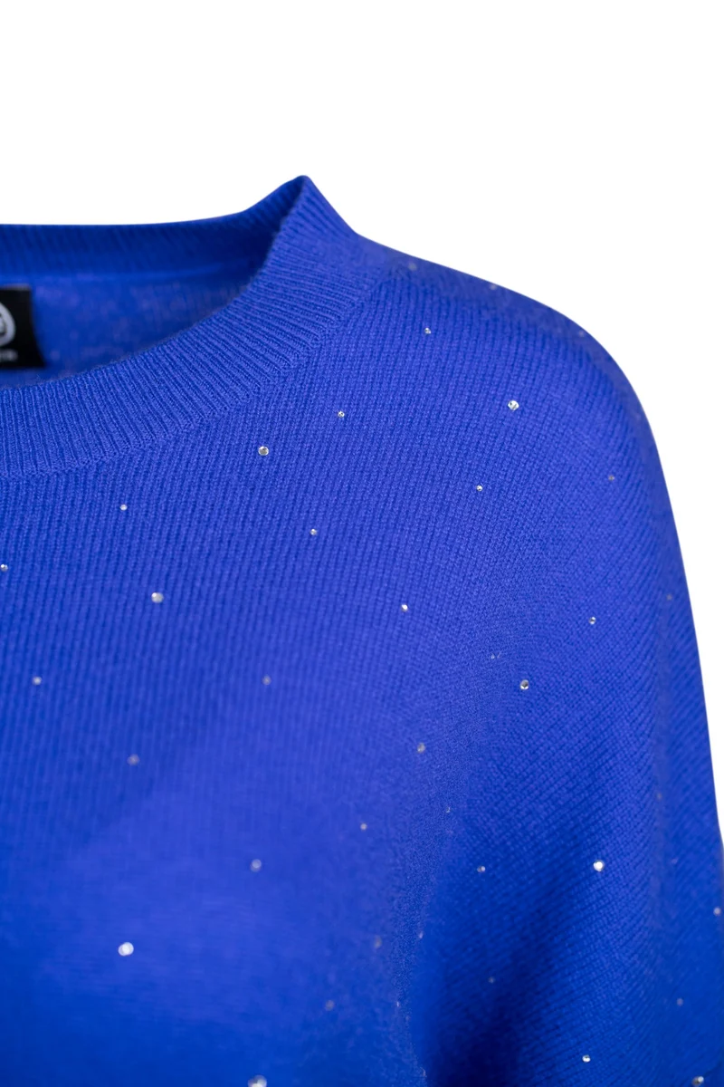 Steinchenpullover mit Kaschmir