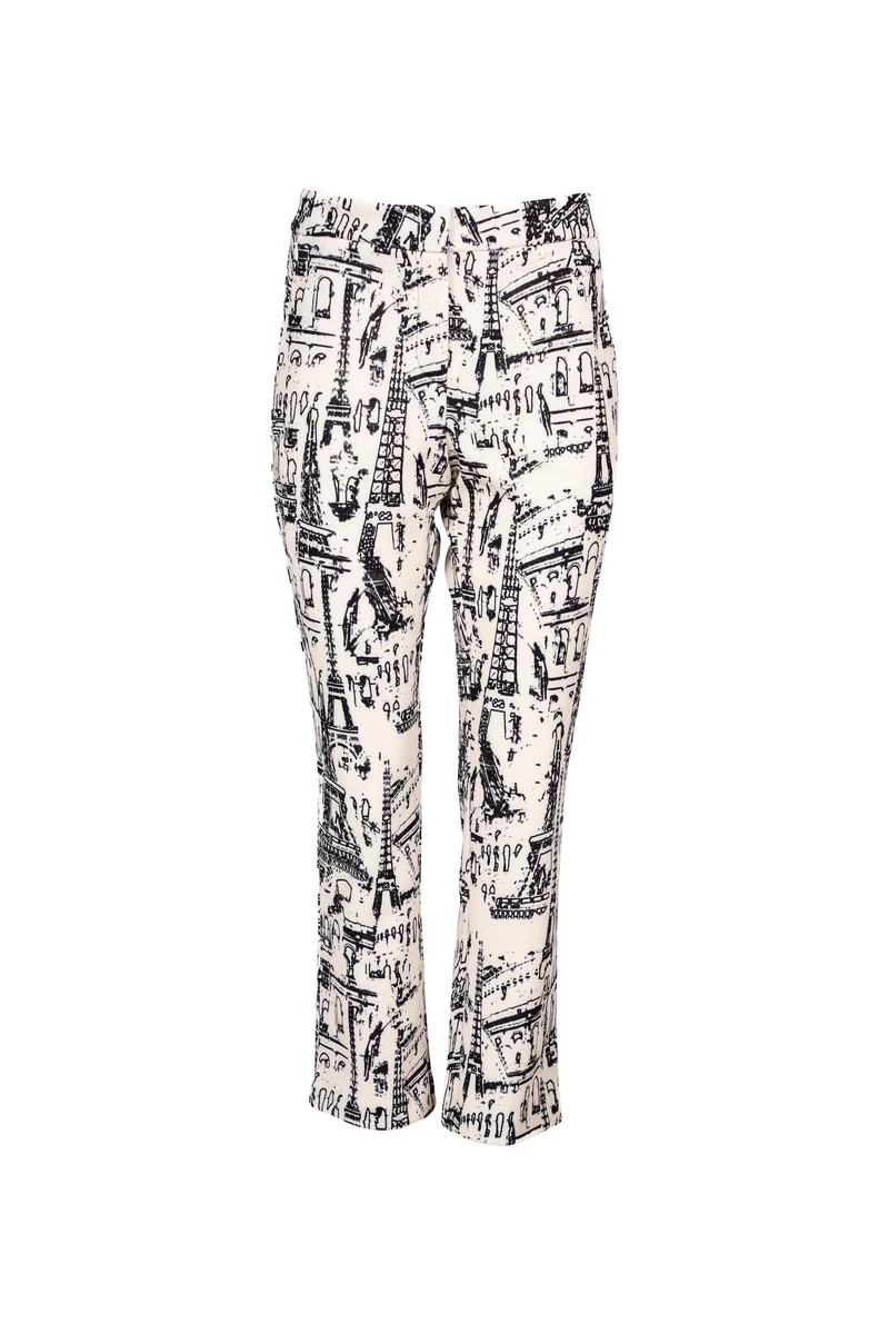 Scubahose mit Paris-Print