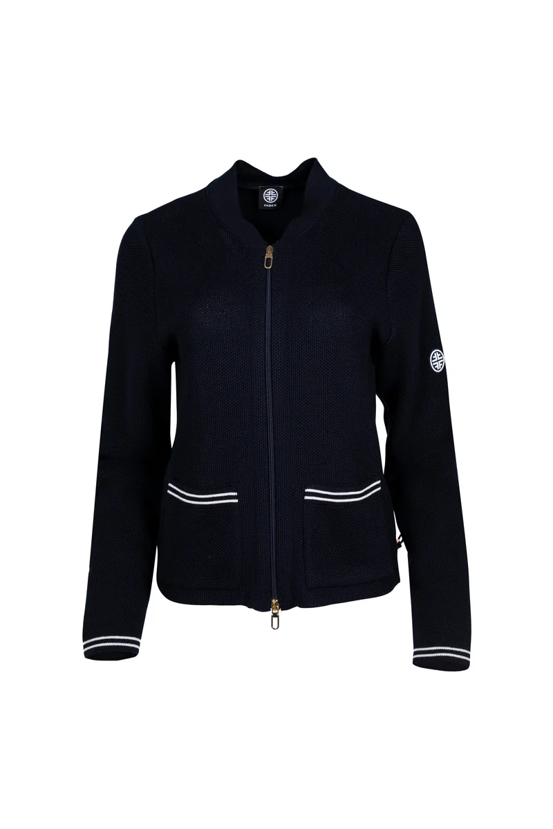 Sportive Strickjacke mit Jerseyrücken | 100% Made in Germany