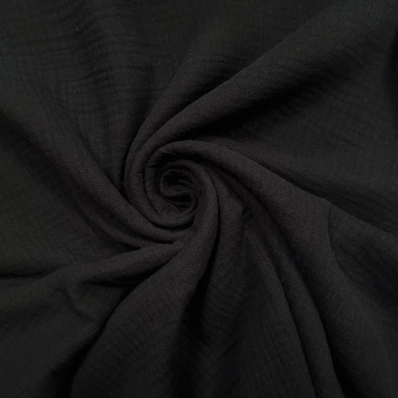 Musselin schwarz Double Gauze