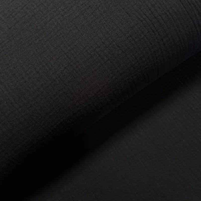 Musselin schwarz Double Gauze