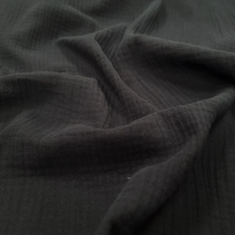 Musselin schwarz Double Gauze