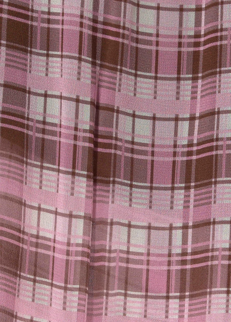 Checkered long harem pants