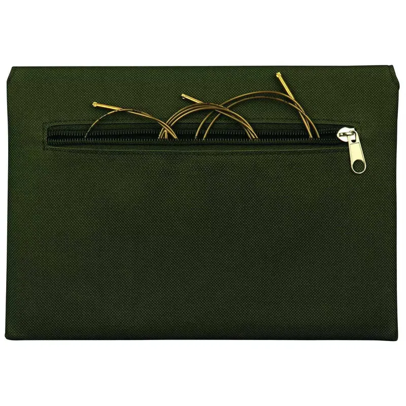 ADDI Klicken Sie auf Nature Rundstricknadel-Set Etui Oliven