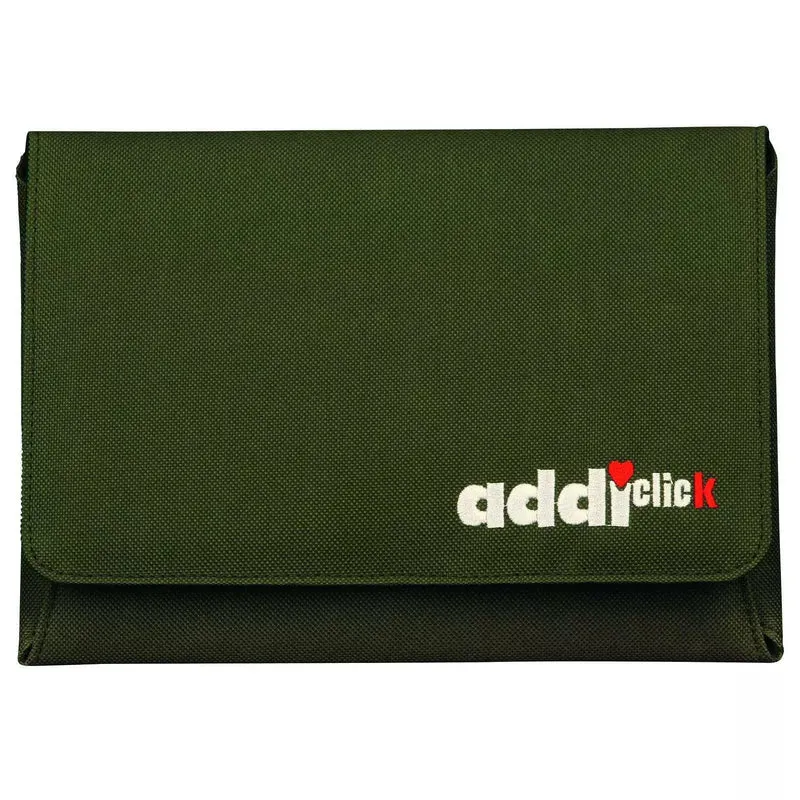 ADDI Klicken Sie auf Nature Rundstricknadel-Set Etui Oliven