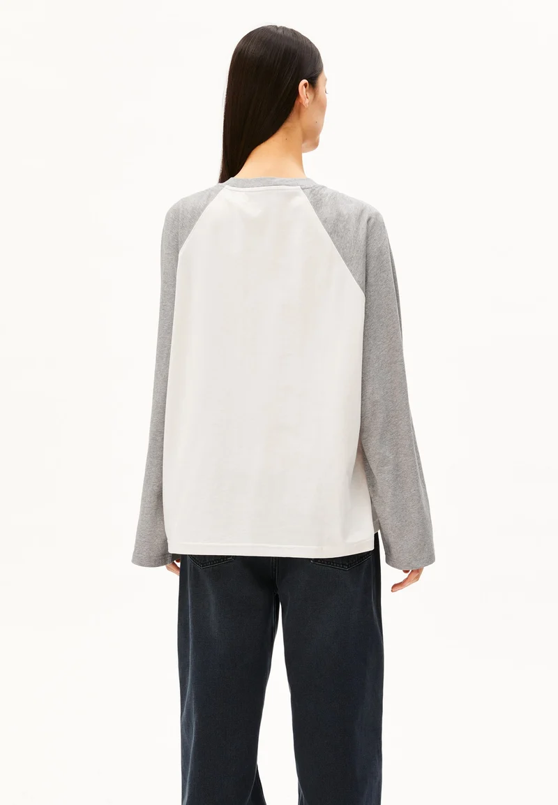 ICONIC Å RAGLAN-LANGARMSHIRT | undyed-silver melange