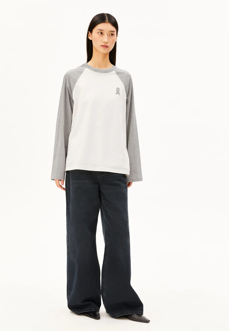 ICONIC Å RAGLAN-LANGARMSHIRT | undyed-silver melange
