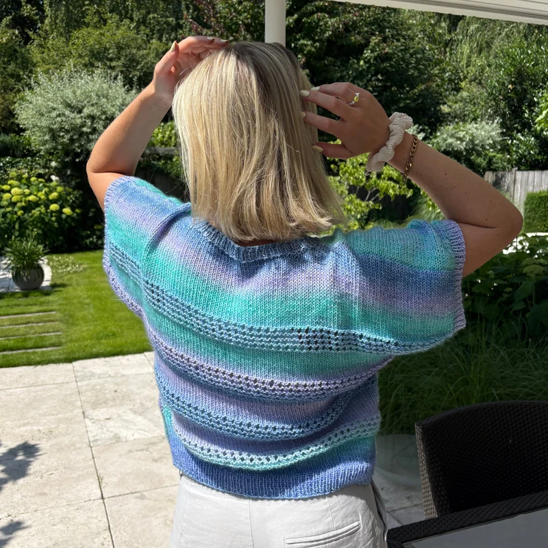 Strick-Set REGENBOGEN süßes Shirt (inkl. Strickanleitung)