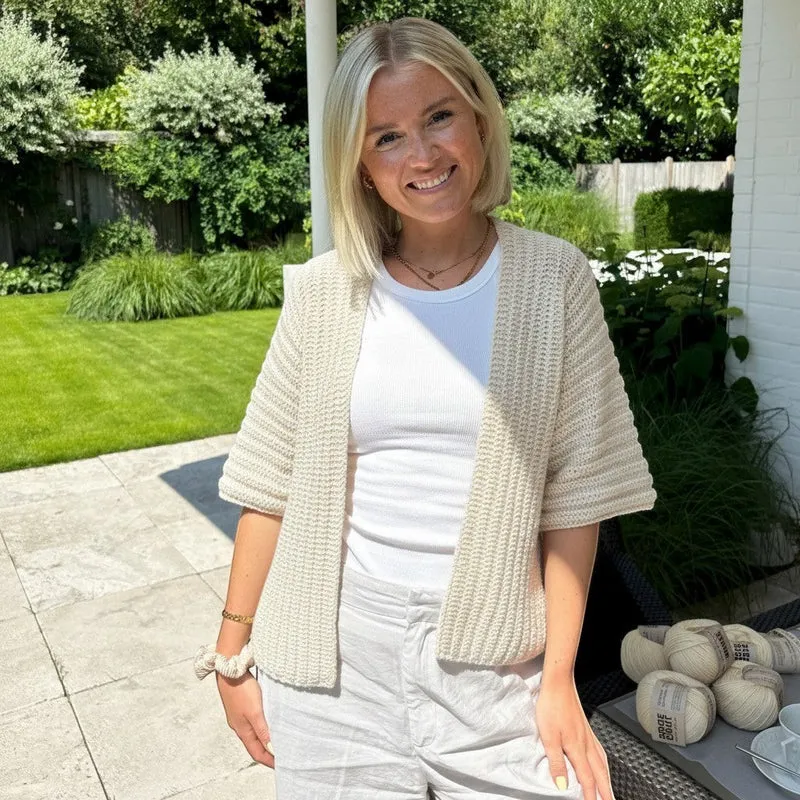 Häkel-Set BAMBOO Cardigan mit Kimono-Ärmeln (inkl. Häkelanleitung)