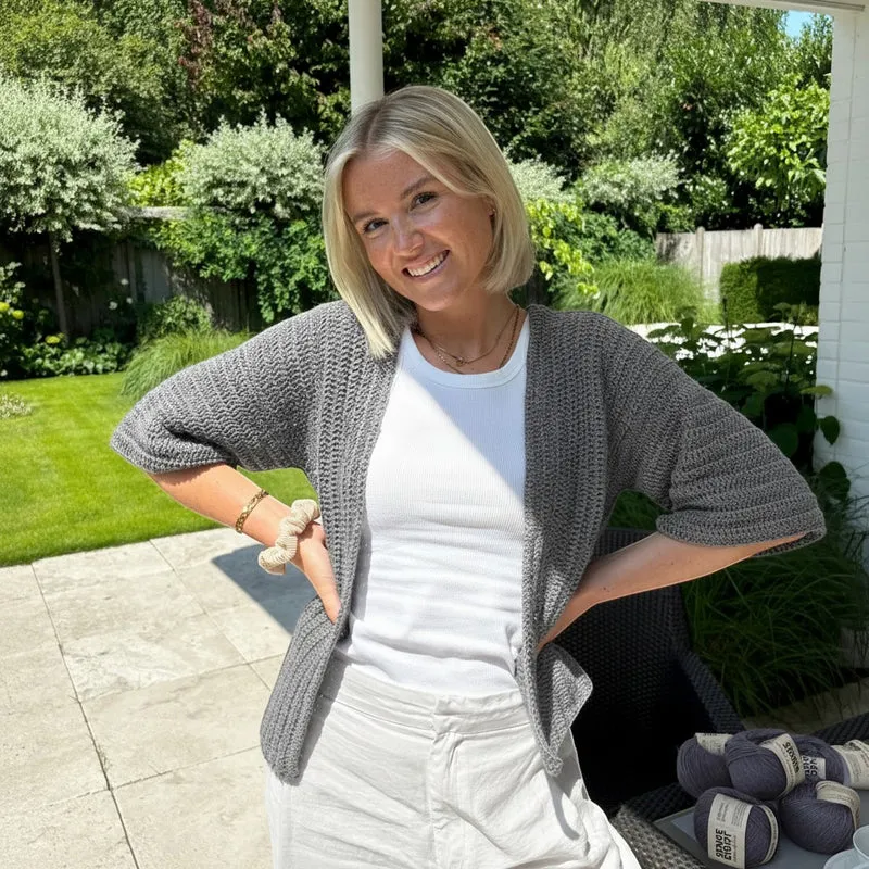Häkel-Set BAMBOO Cardigan mit Kimono-Ärmeln (inkl. Häkelanleitung)
