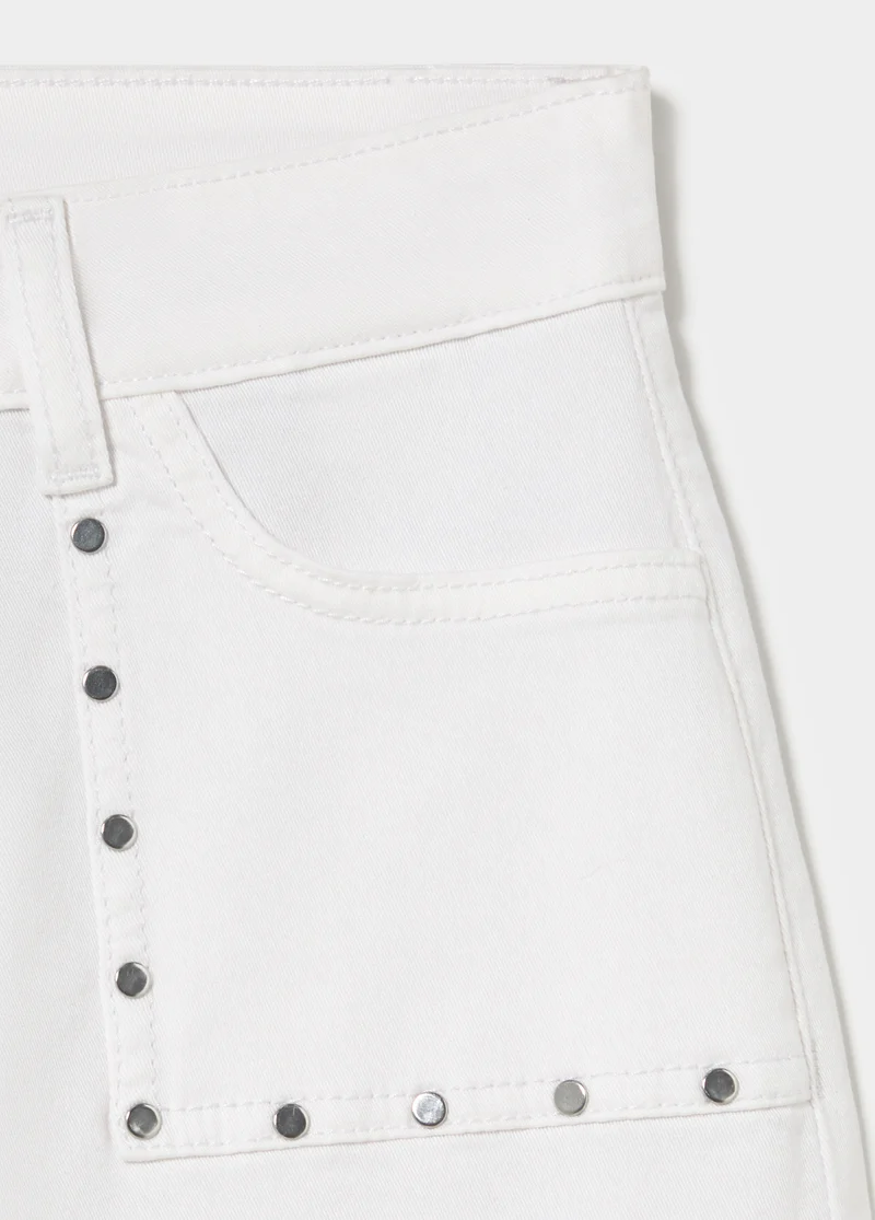 Culotte pants with studs