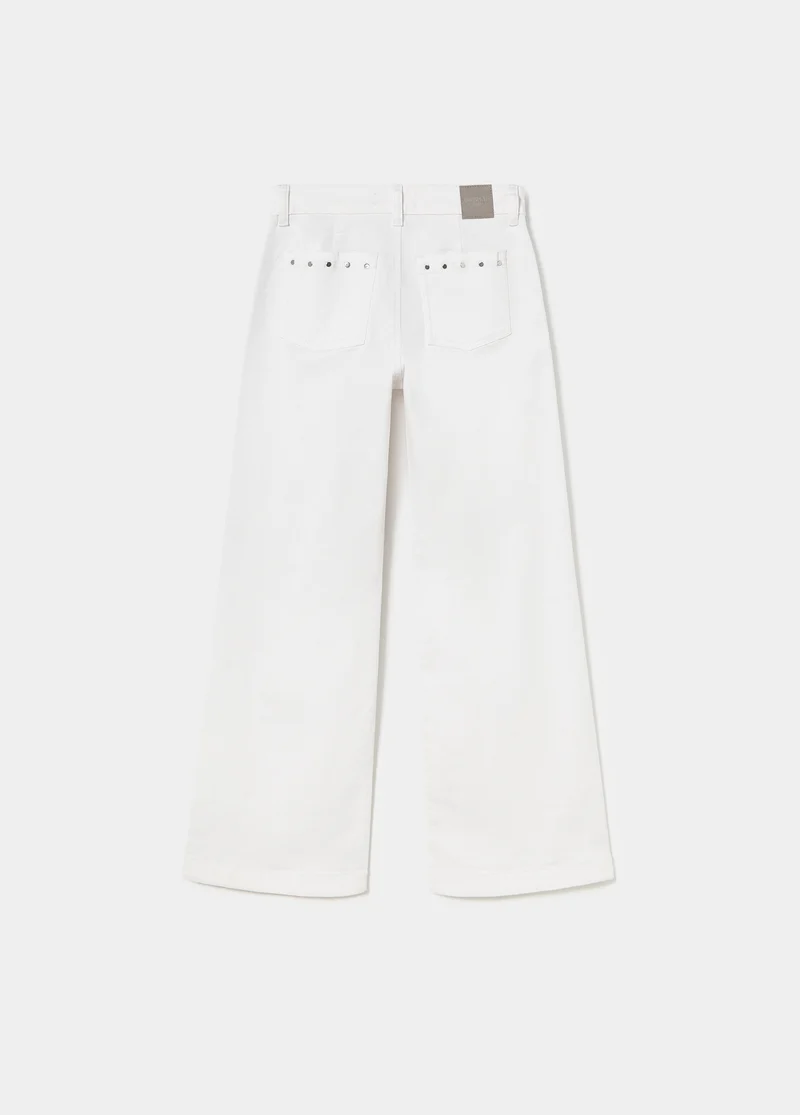 Culotte pants with studs