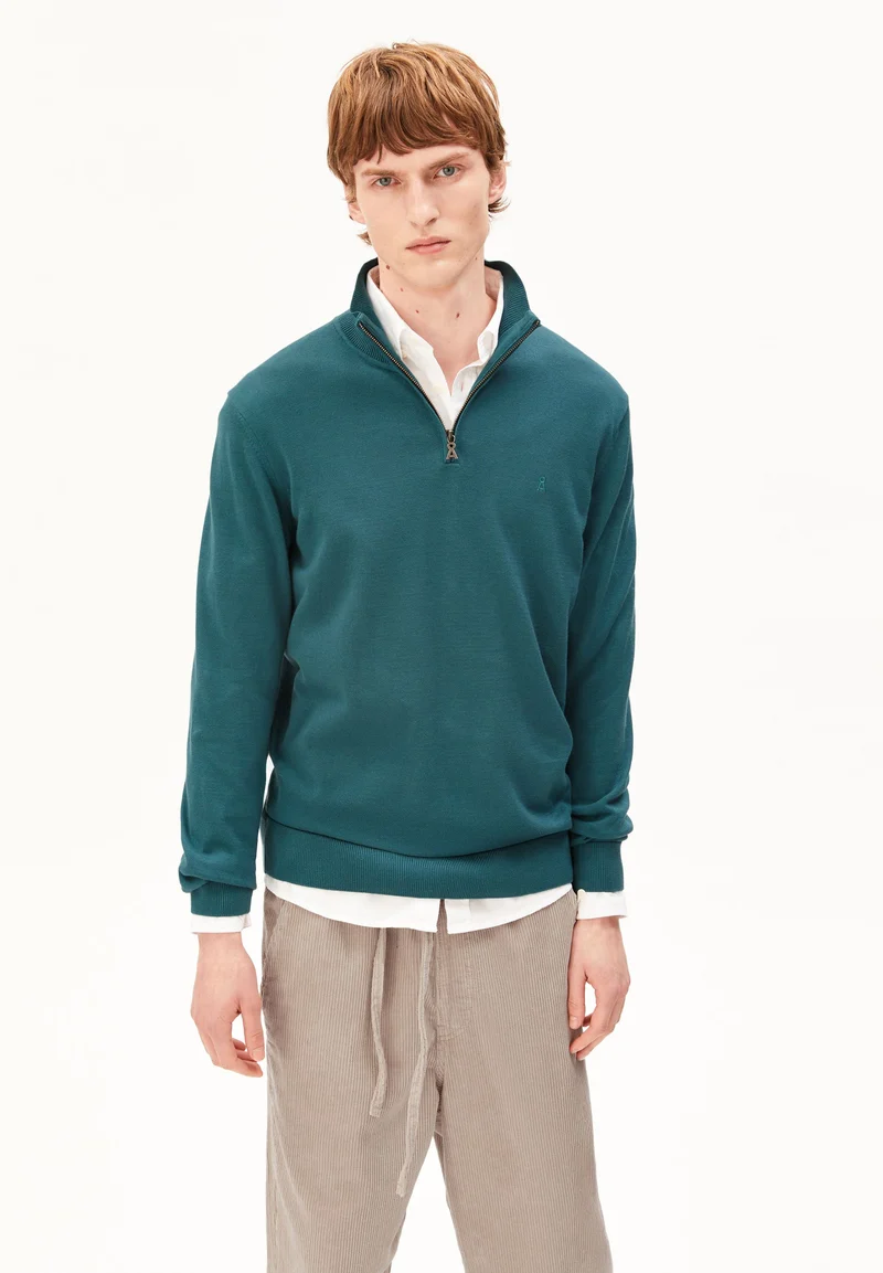 FAABES STRICKPULLOVER | petrol velvet