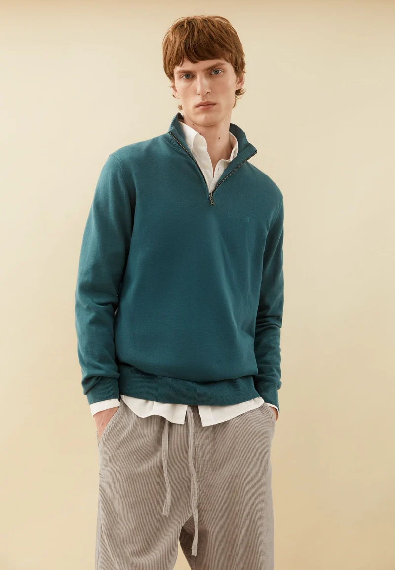 FAABES STRICKPULLOVER | petrol velvet