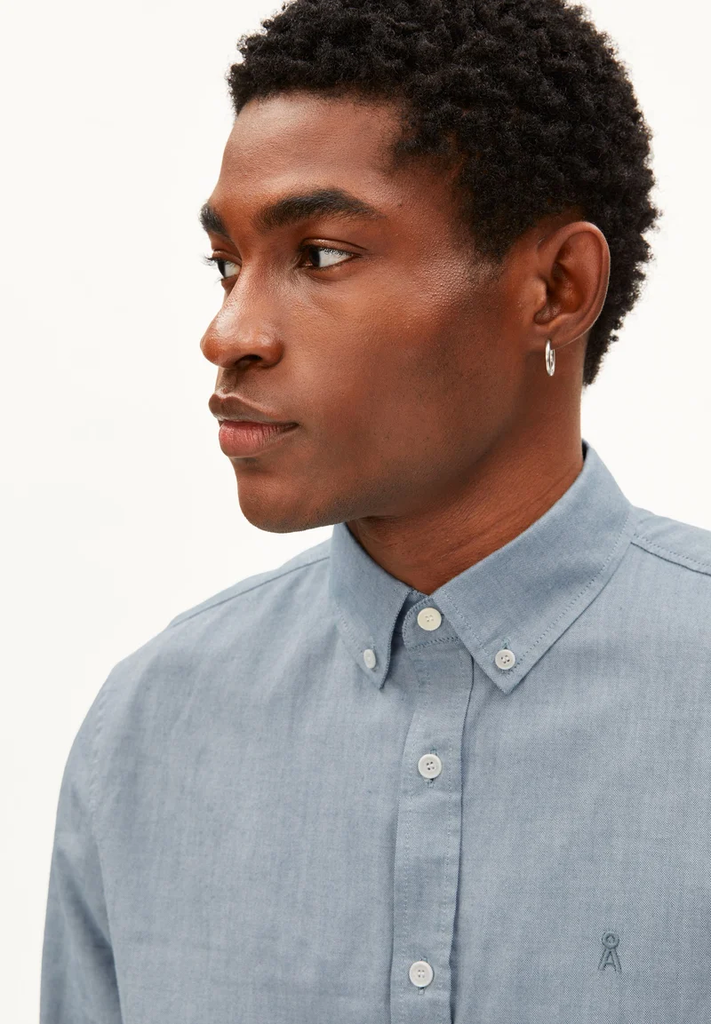 QUAASA LANGARMHEMD | petrol velvet