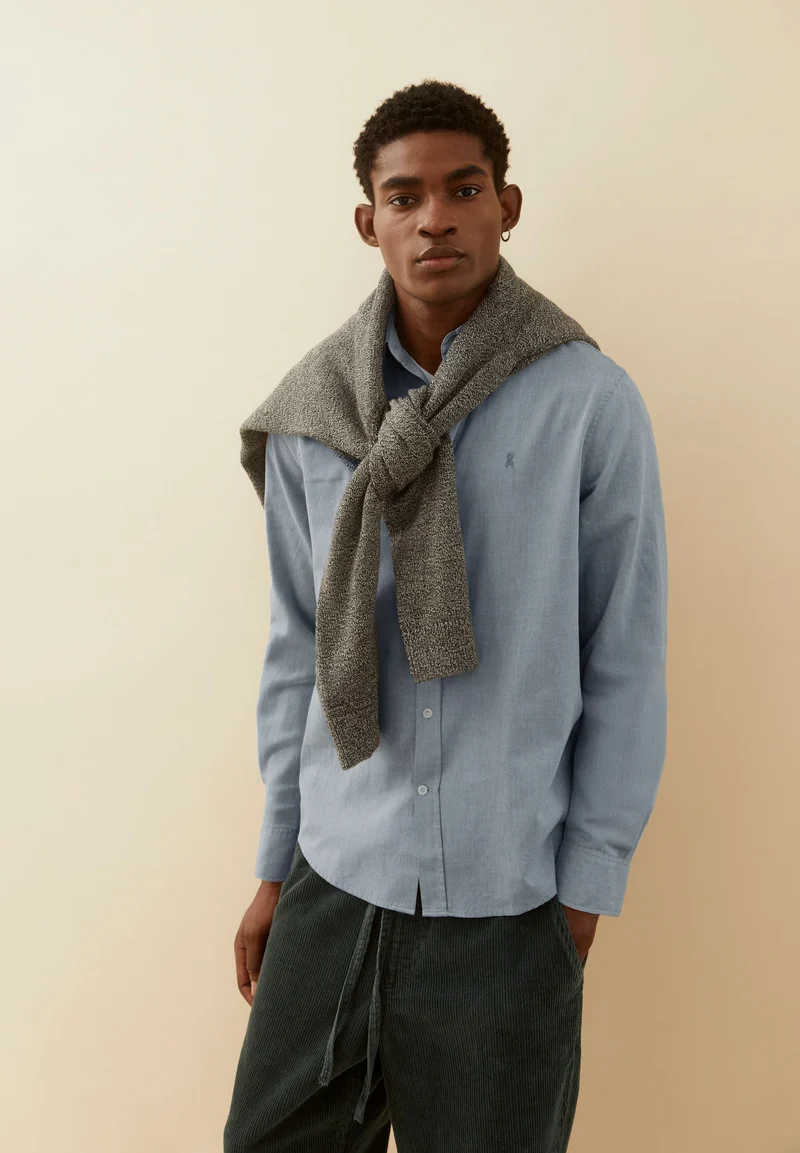 QUAASA LANGARMHEMD | petrol velvet
