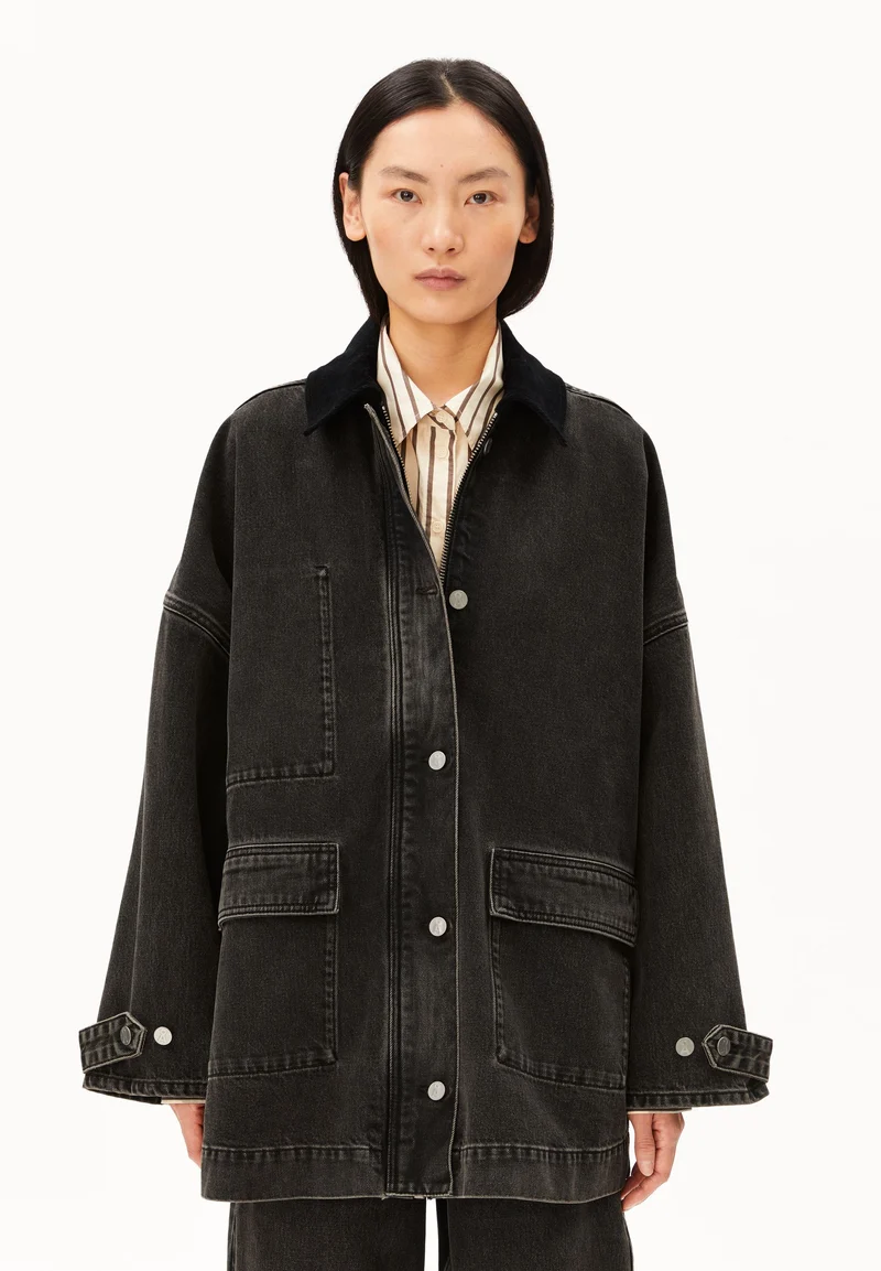 JEANSJACKE CORDKRAGEN | nutmeg