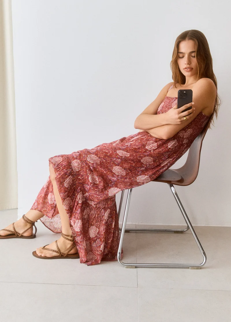 Floral strap dress