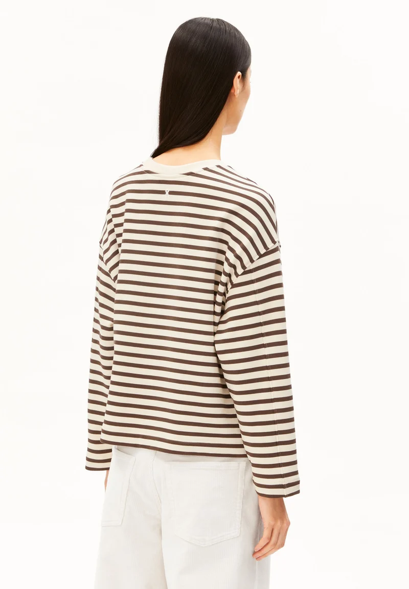 FRANKAA MAARLEN GESTREIFTES SWEATSHIRT | undyed-claystone