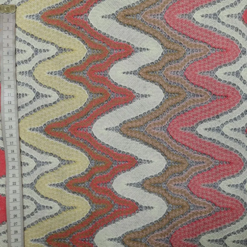 Strickstoff Wellen Muster pink