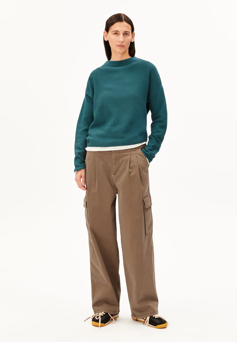 MERINAA LINKS-LINKS STRICKPULLOVER | petrol velvet