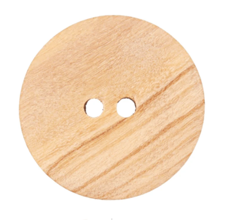 Holzknopf, 2-Loch, 12 -15 mm