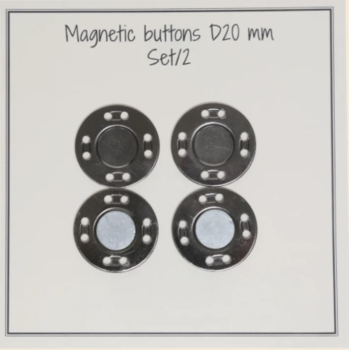 Magnetischer Druckknopf, 20 mm, 2 Stück