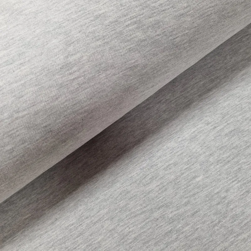 T-Shirt Stoff grau meliert Baumwolle XXL