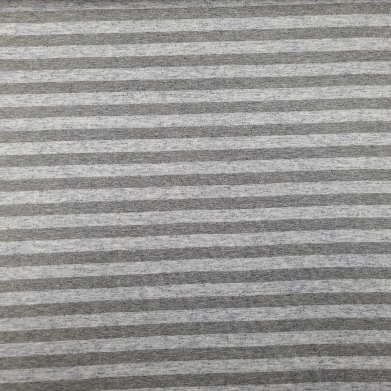 Viskosejersey gestreift grau